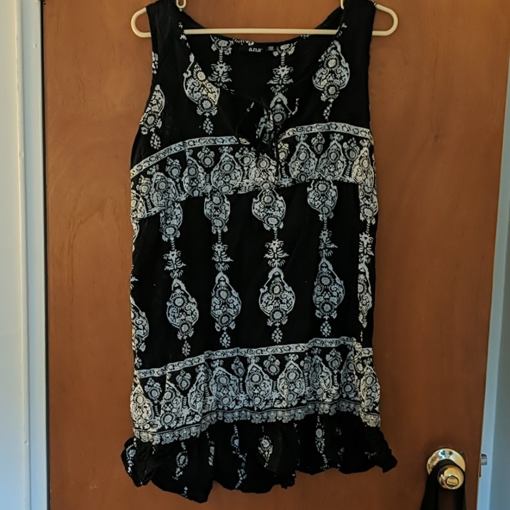 A.n.a paisley top/sundress/beach cover-up
